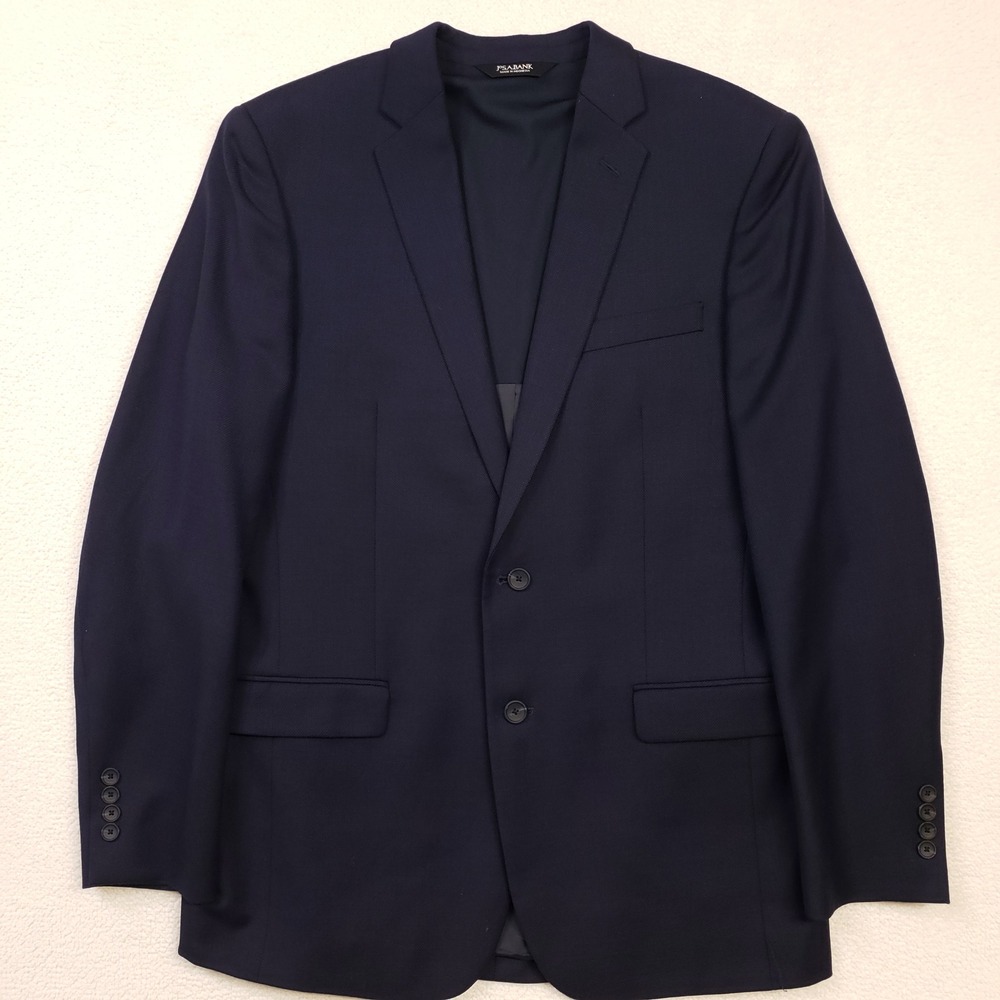 Jos. A. Bank Traveler Travel Tech Blazer Mens 42 Long Navy Blue Slim‎ Fit Wool